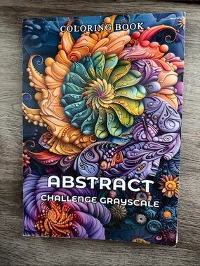 Abstract Challenge Grayscale Coloring Book - Multicolor